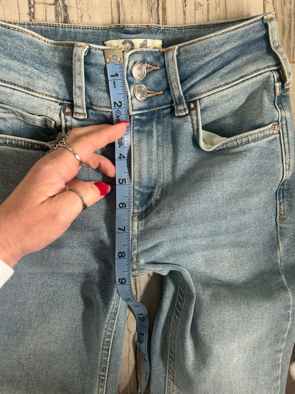 EUC We The Free Shayla Mid Rise Skinny Flare Stretch Bootcut Jeans - Picture 11 of 16